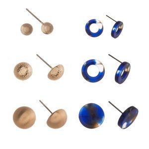 Earring Set Blue Marble